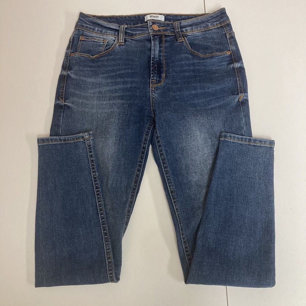 Kenzie Women's Blue Jeans Mid Rise Skinny 4/27 RN 120246 Medium Wash